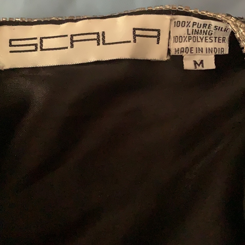 Scala Vintage Sequin Black & Silver Trophy Jacket - Picture 8 of 8